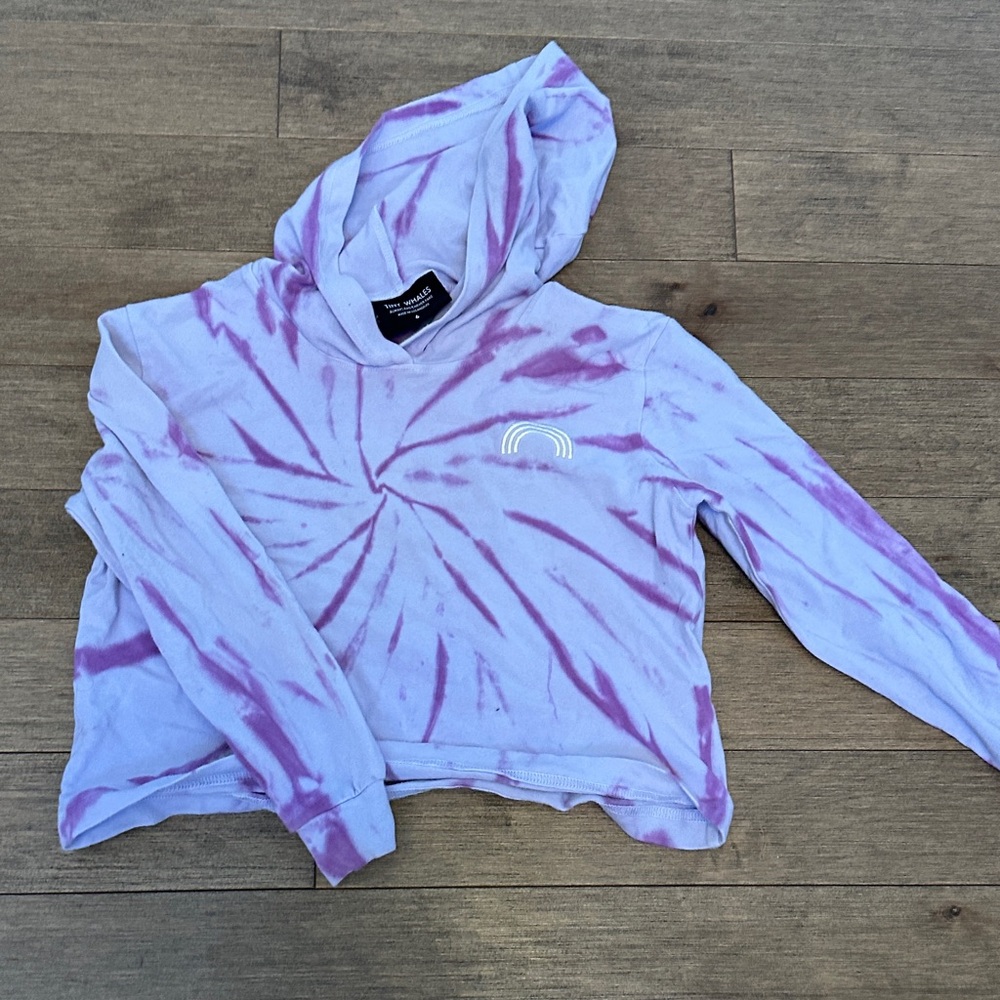 Purple Tie-Dye Kids Hoodie